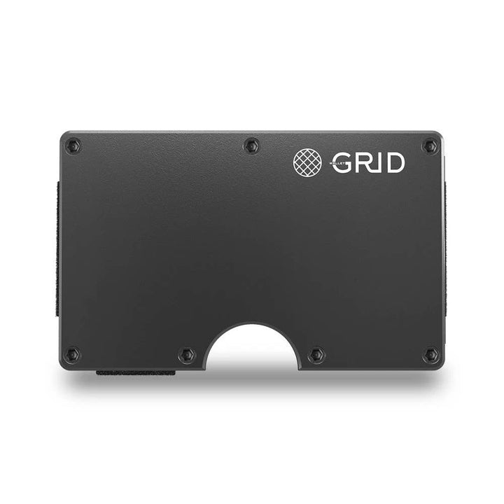 GRID Wallet - Grid Wallet // Gunmetal Aluminum: Gunmetal / Aluminum / 3.38"L x 2.12"W x 0.23"H