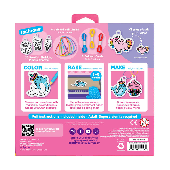 OOLY - Shrink-Its! DIY Shrink Art Kit - Cute Crew (28 PC Set)