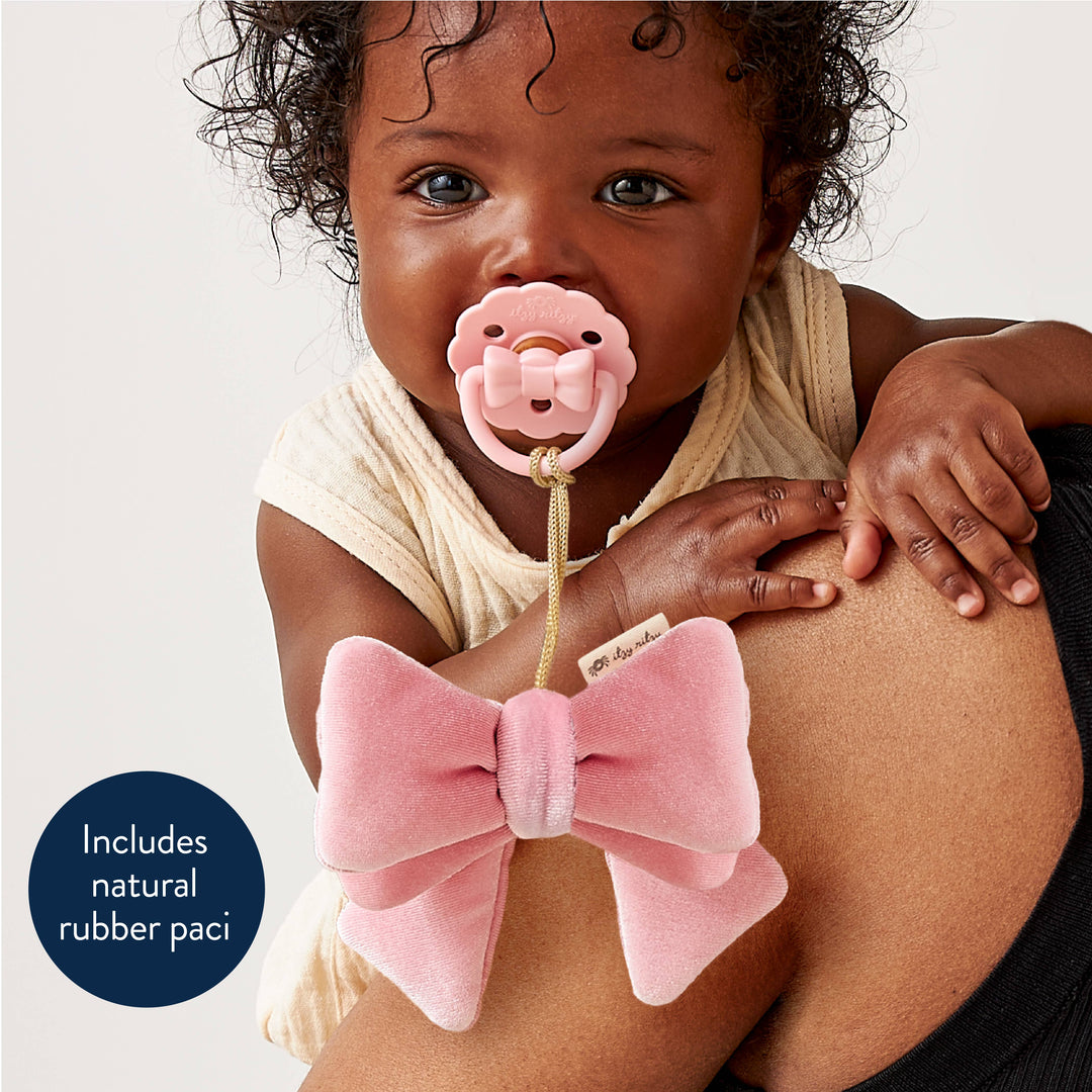 Itzy Ritzy - *NEW OPTIONS* Bitzy Pal Natural Rubber Pacifier & Plush: Bear
