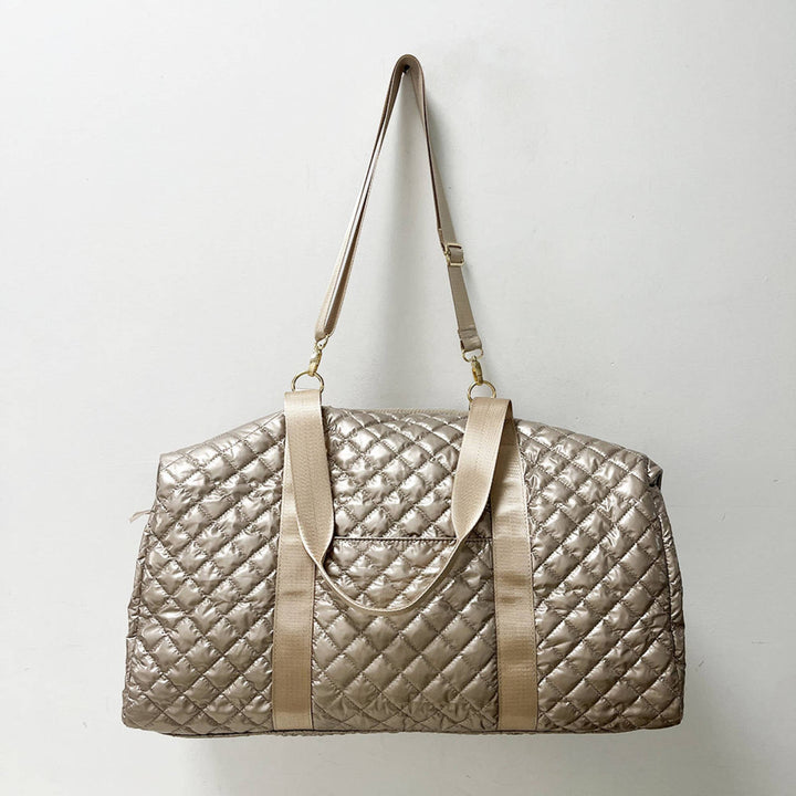 Lemonbella - The Debra Diamond Gold Metallic Patent Weekender