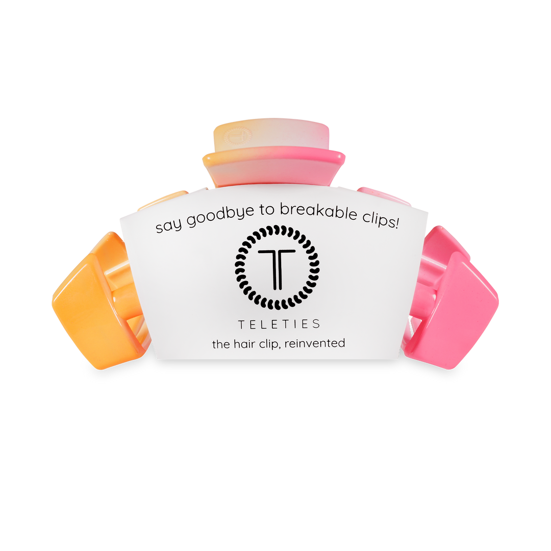 TELETIES - Classic Hair Clip | Medium | Day Rave