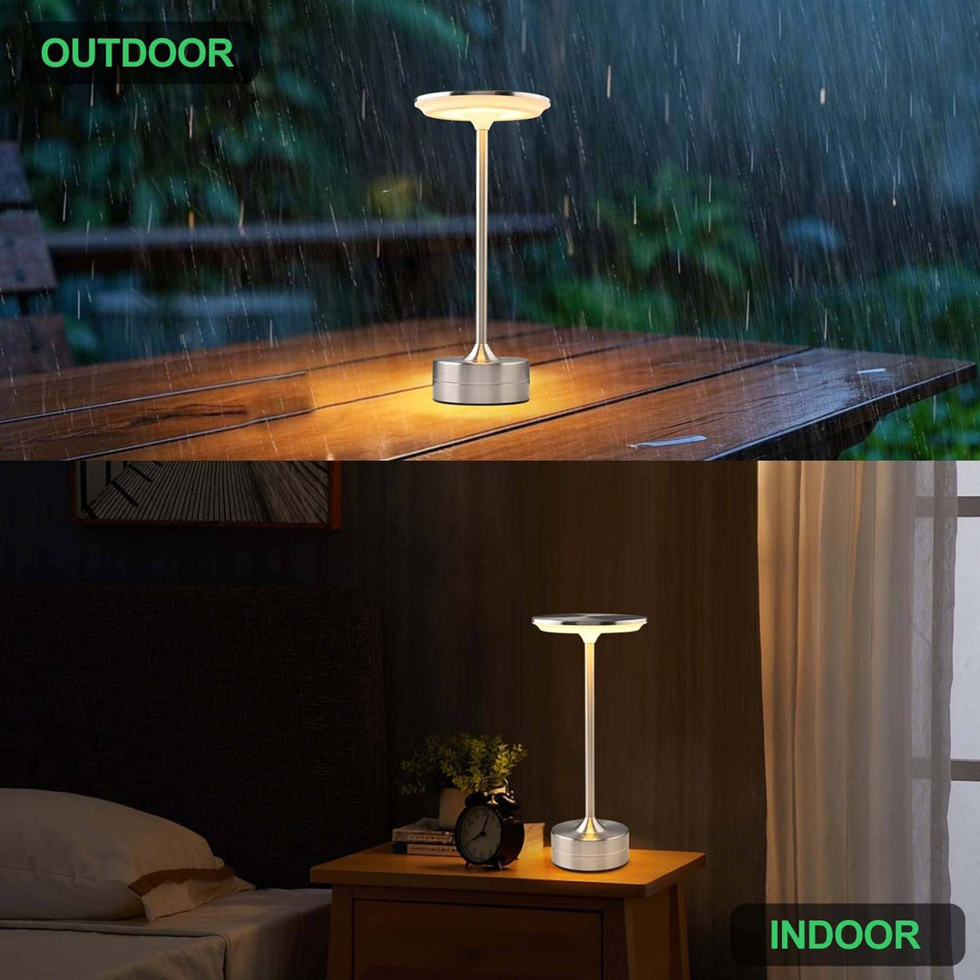 LAX Gadgets - LED Table Lamp – Touch Control, Dimmable, Rechargeable: Gold