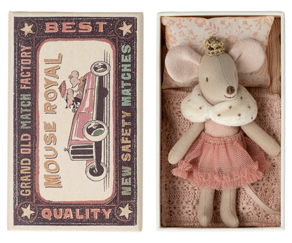 Maileg Princess Mouse in Matchbox- Rose