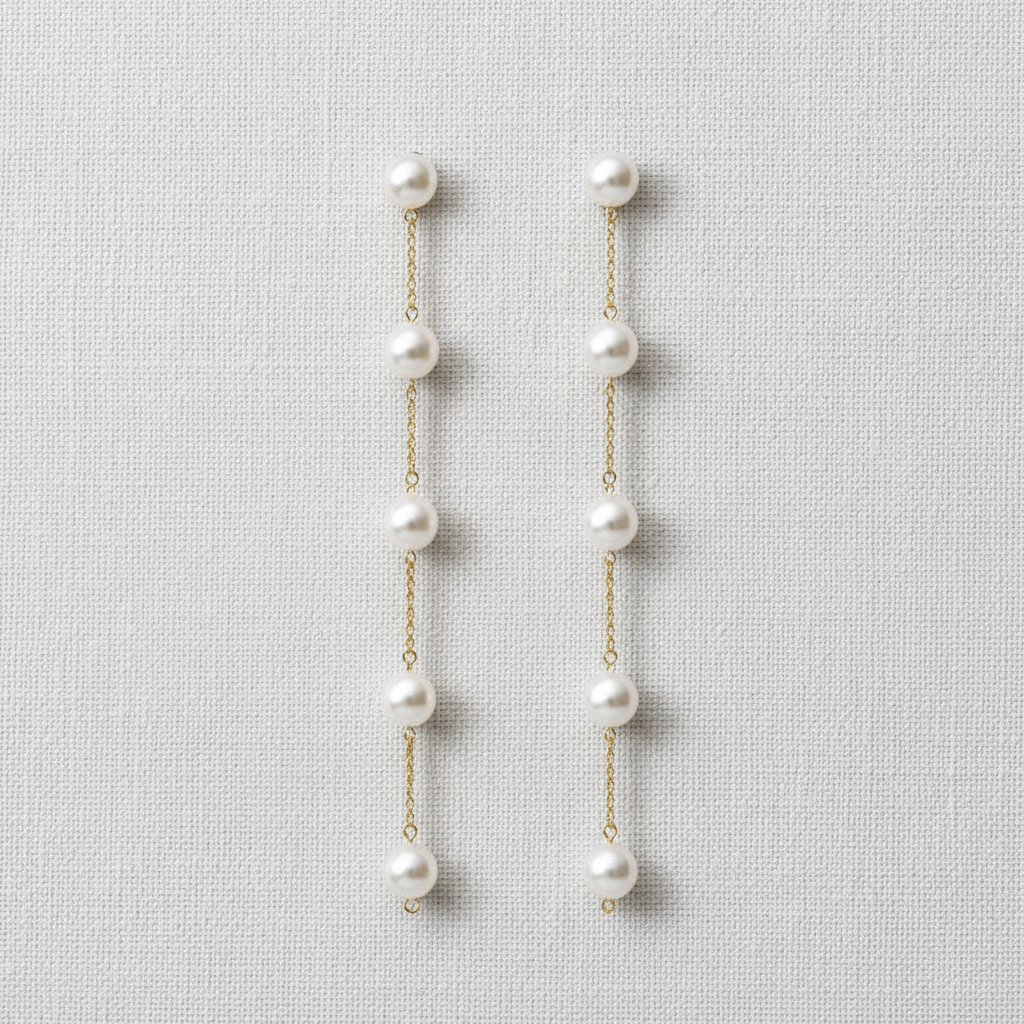 paperln - Sweet Pearl Tassel Drop Earrings