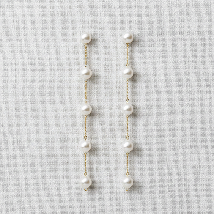paperln - Sweet Pearl Tassel Drop Earrings