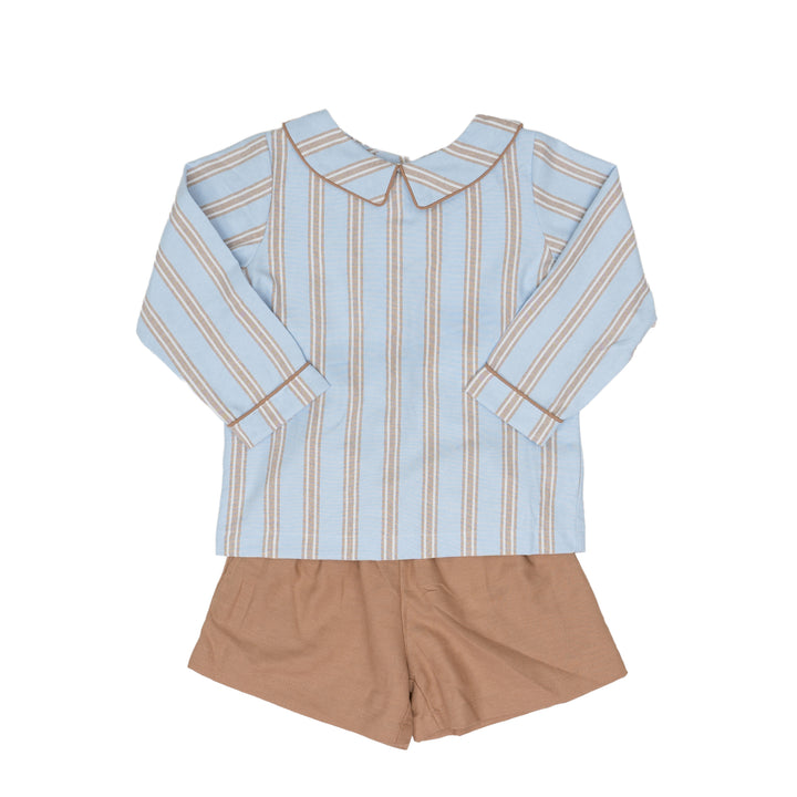 Browning LS Blue and Brown Stripe Short Set