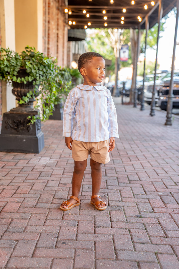 Browning LS Blue and Brown Stripe Short Set