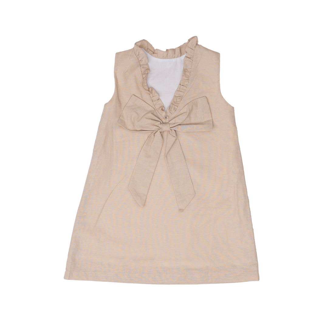 Karla Ecru Linen Dress