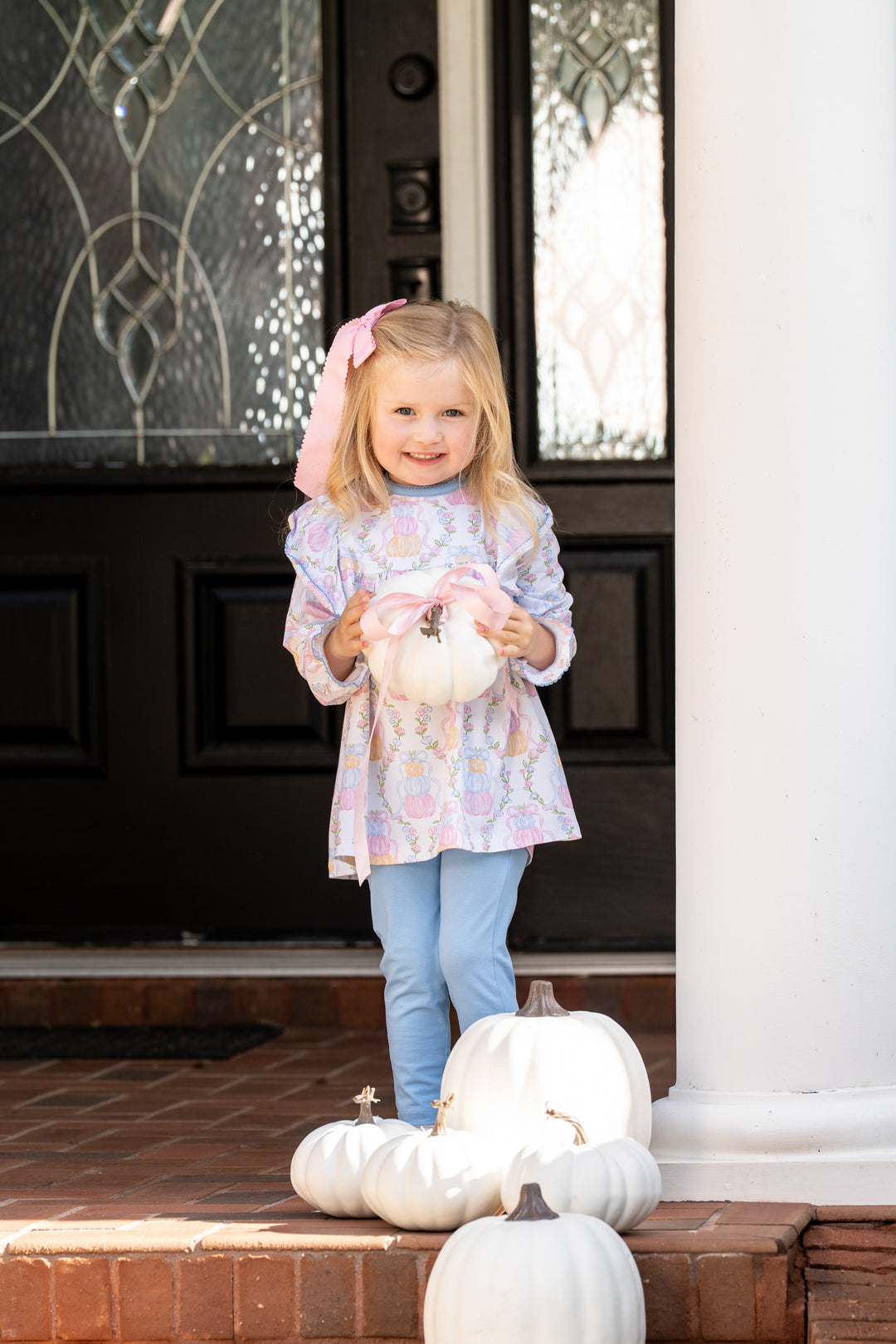 Abree Pumpkin Trellis Legging Set