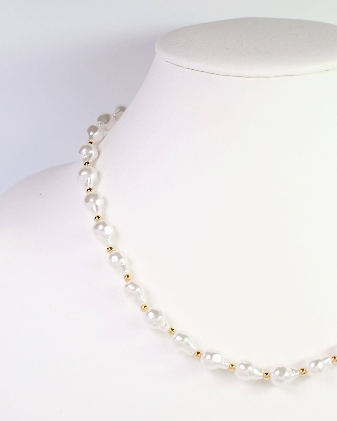 Caroline Hill - Ramier Baroque Pearl Necklace Cream: Default
