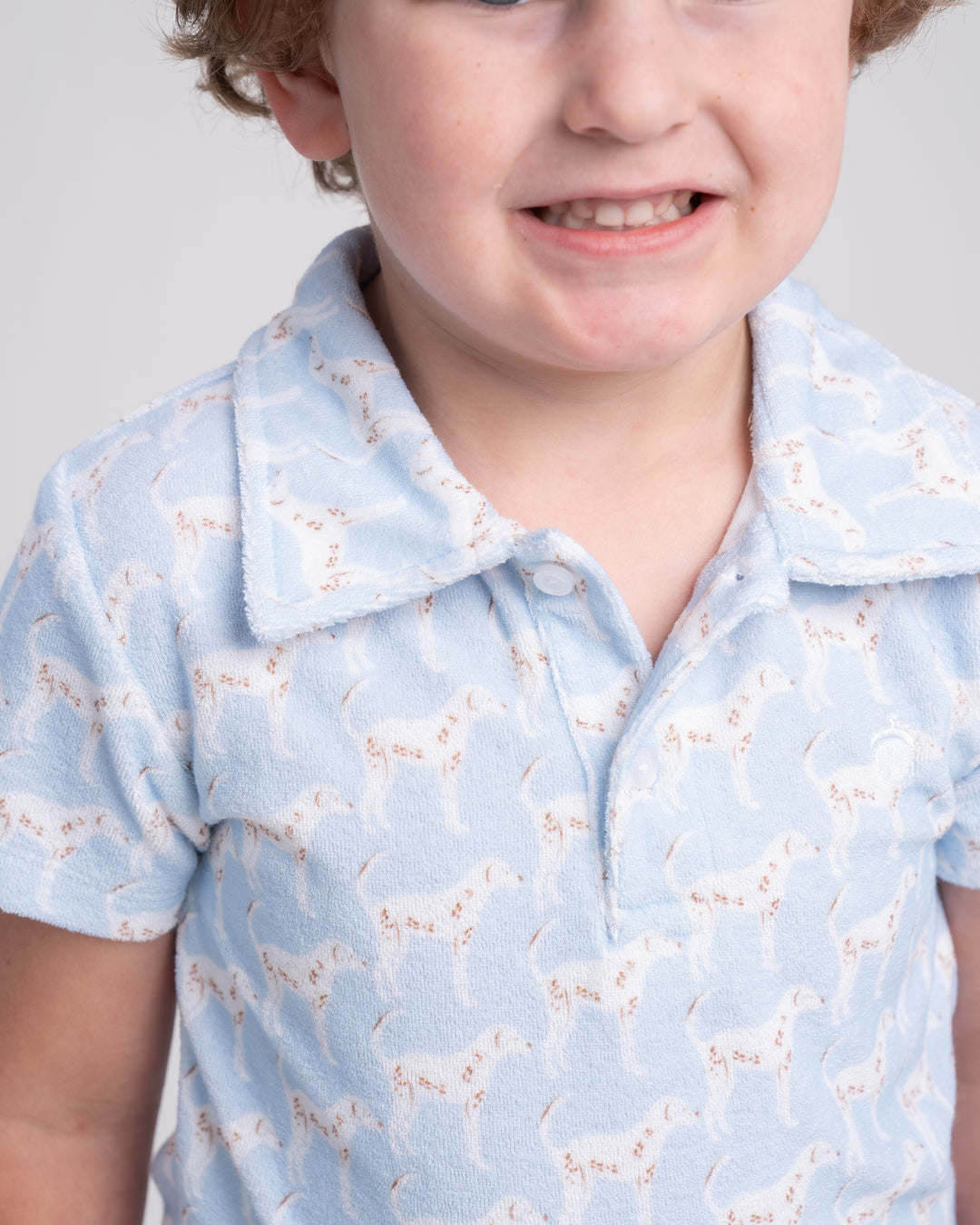 Watson Blue Dog Days Terry Cloth Polo