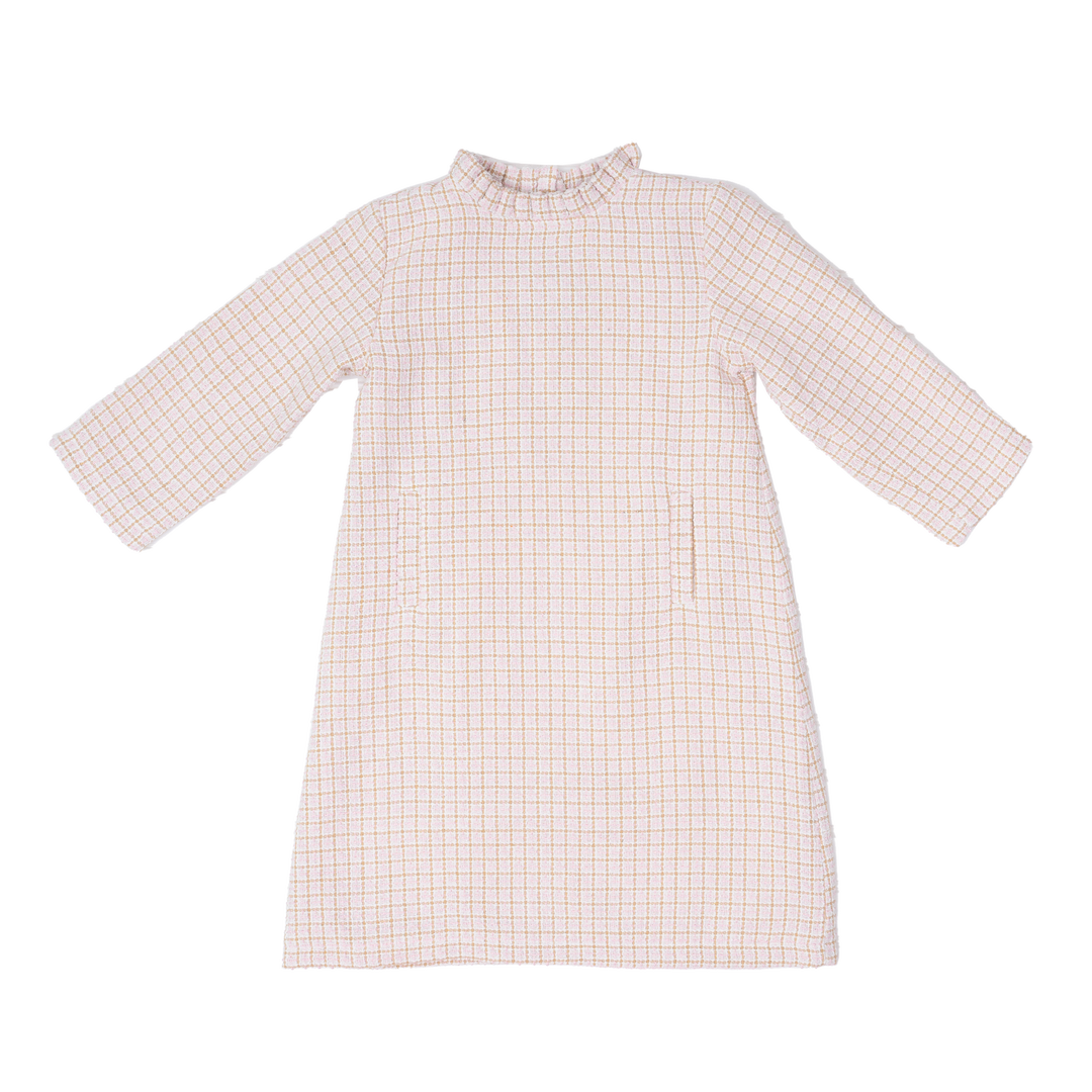 Kate Pink Brown Tweed Dress