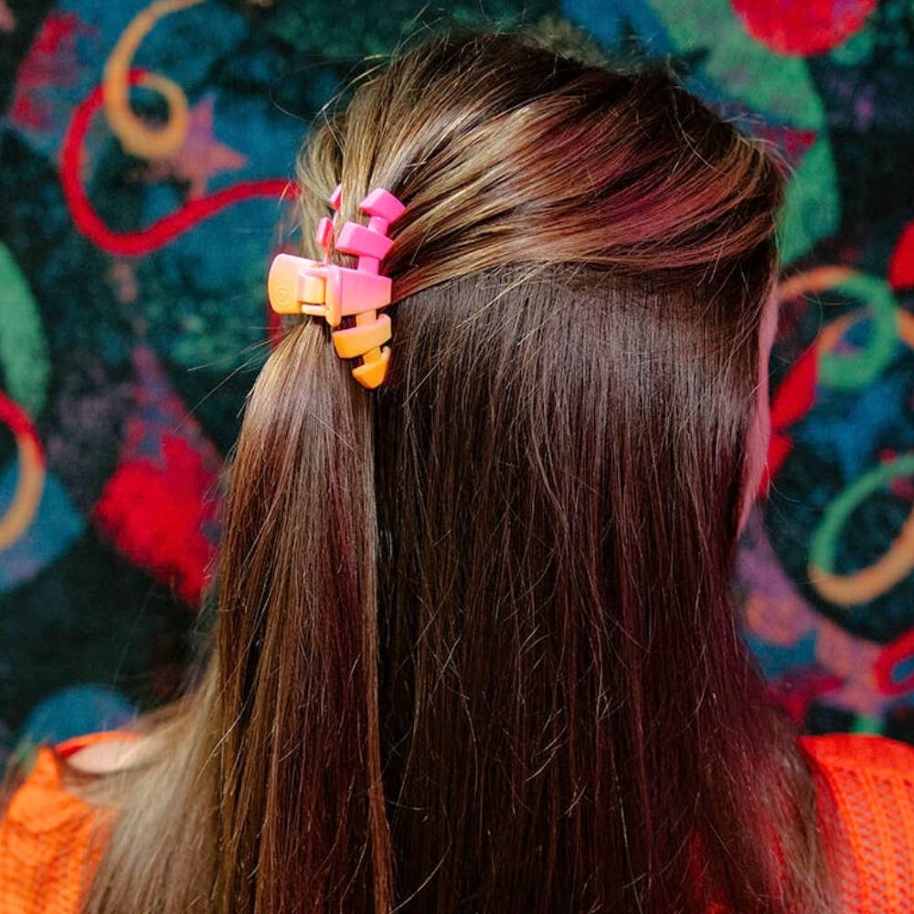 TELETIES - Classic Hair Clip | Small | Day Rave