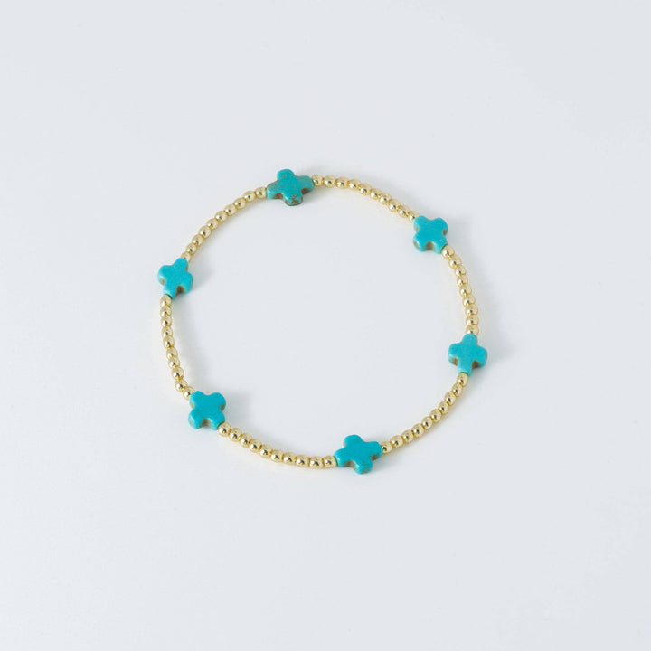 Coastal Grit - Island Girl Cross Bracelet: Off-white Cross