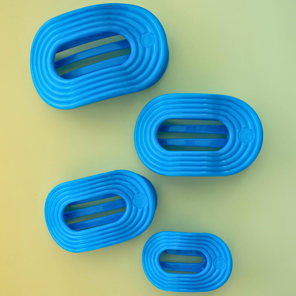 TELETIES - Flat Round Hair Clip | Small | Miami Vice