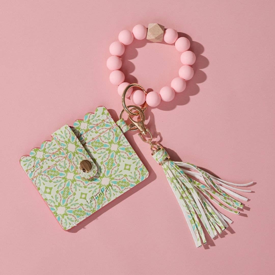 Laura Park Designs - Lagos Blush Keychain Wristlet Wallet: One Size
