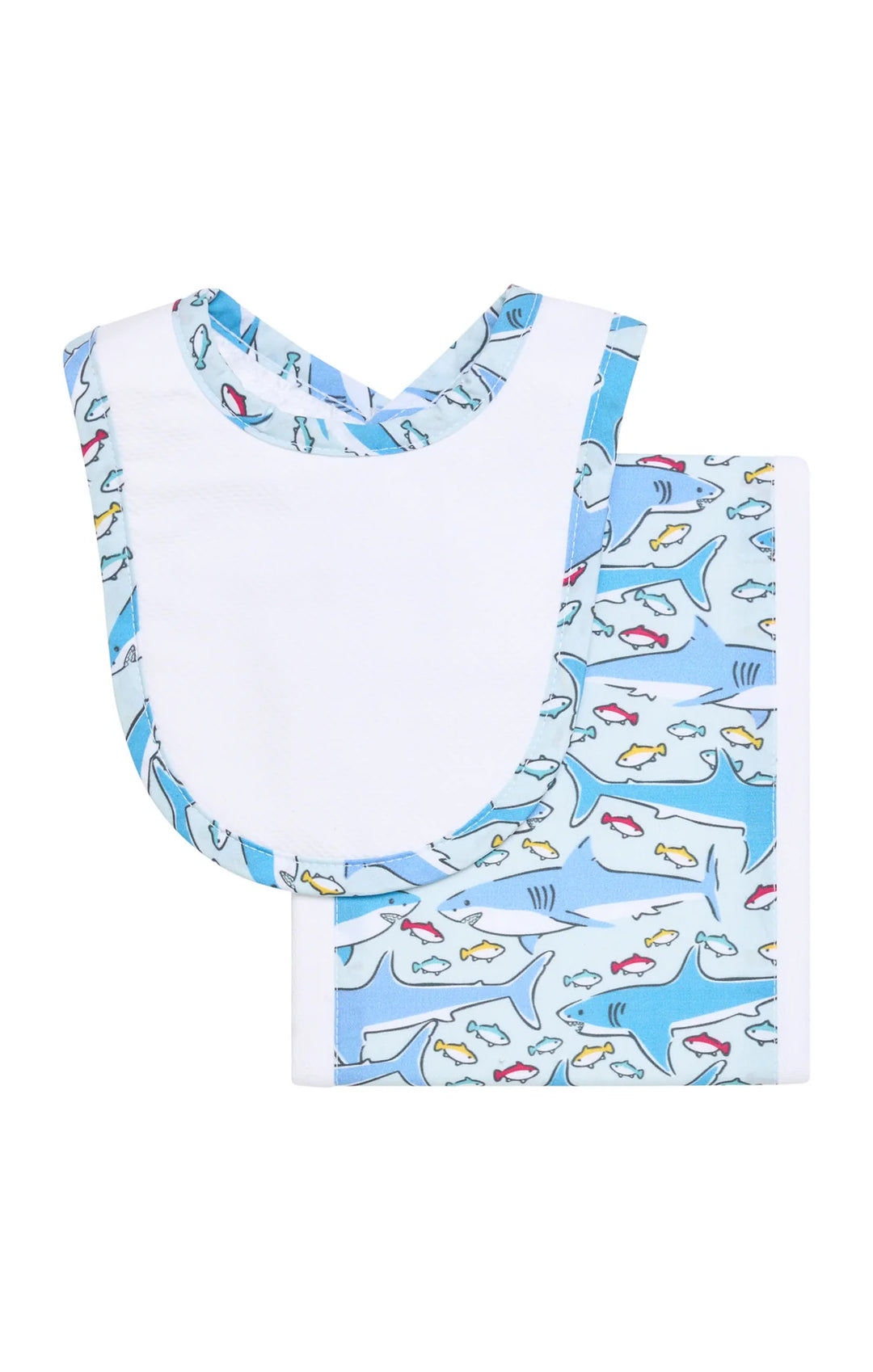 Shark Drooler Bib & Burp Set