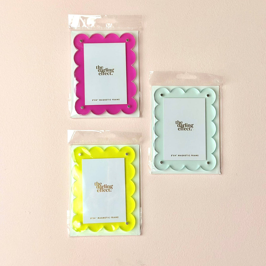 The Darling Effect - Mini Acrylic Picture Frame Magnet-Hot Pink