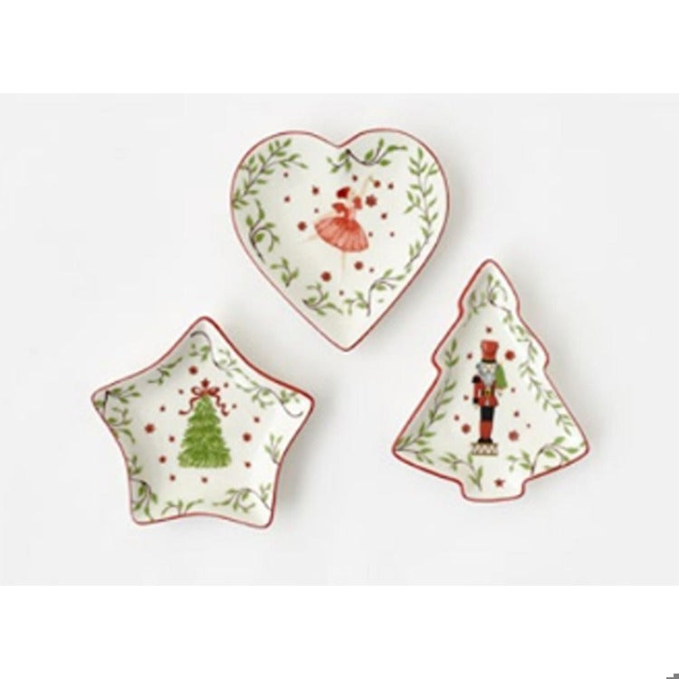 Tidbit Dish, 3 Asst, Ceramic, 5"-6"