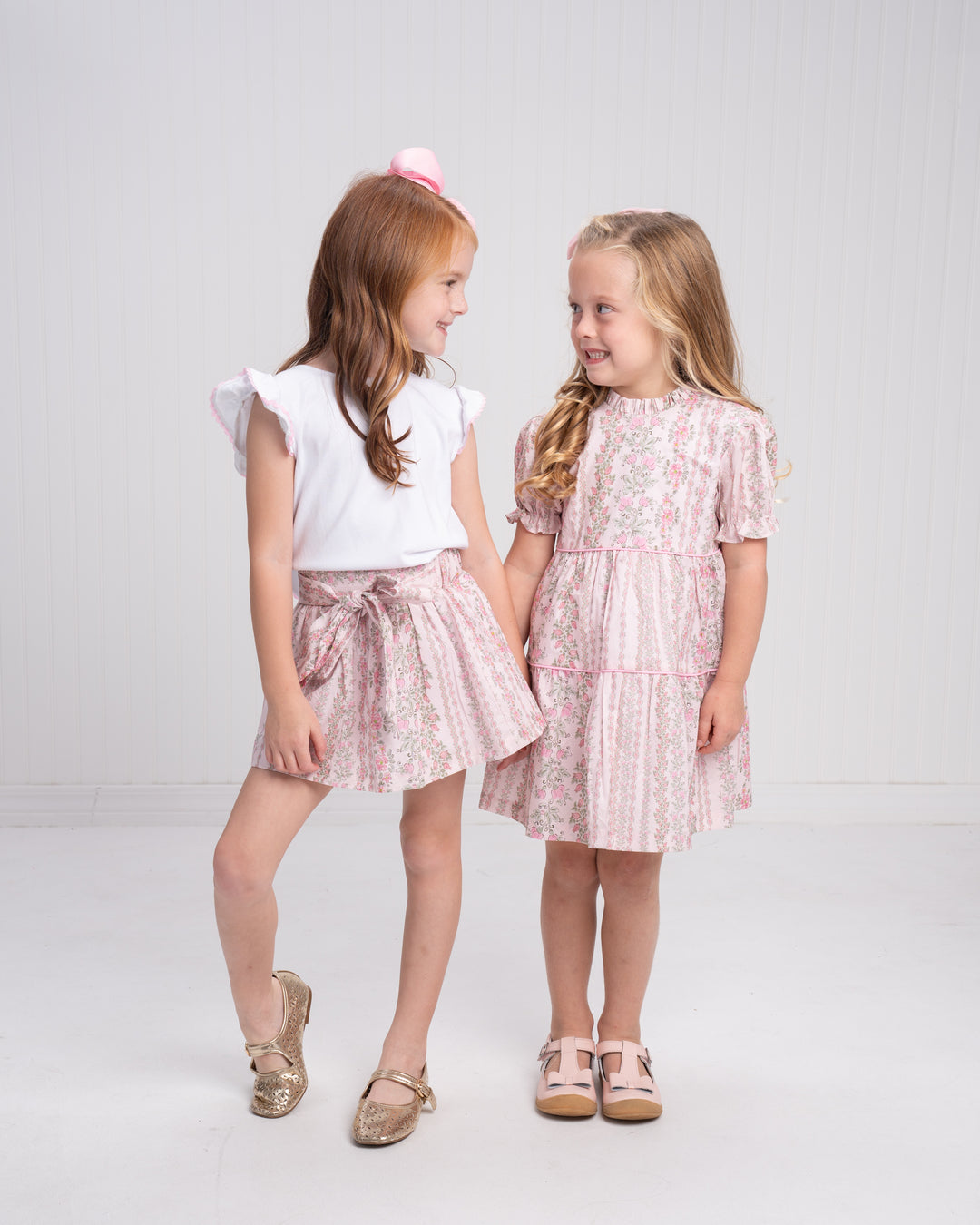 Lacey Pretty Pink Trellis Skirt