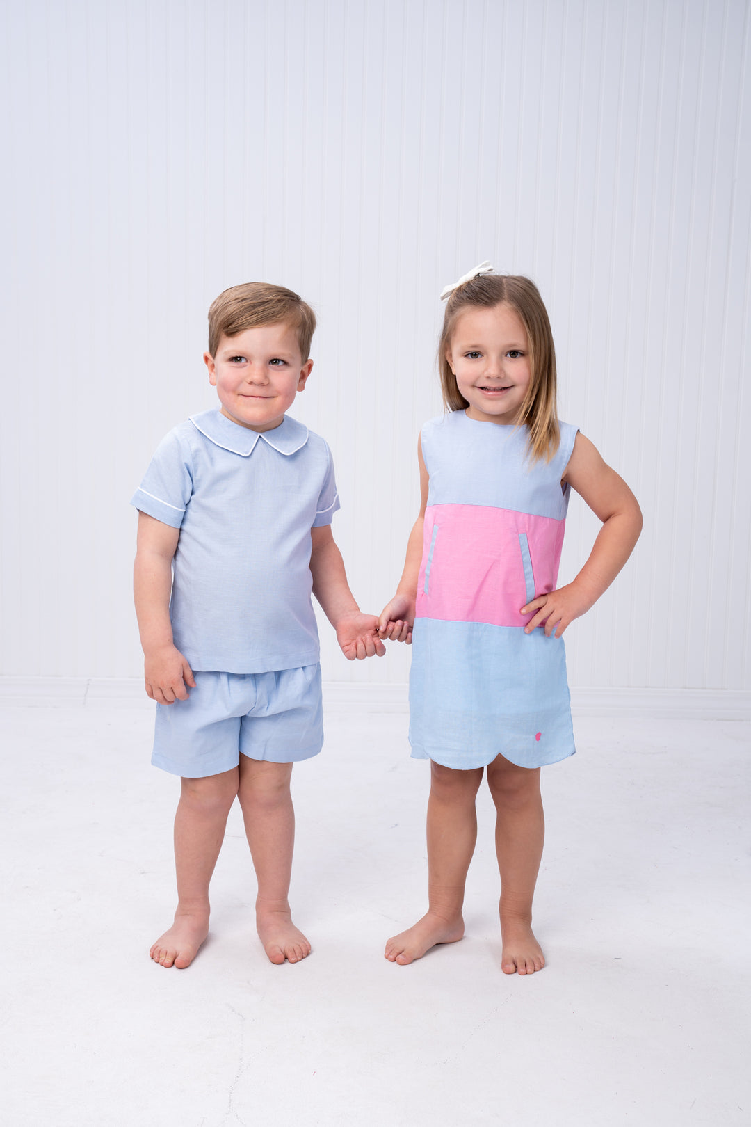 Piper Blue & Pink Linen Dress