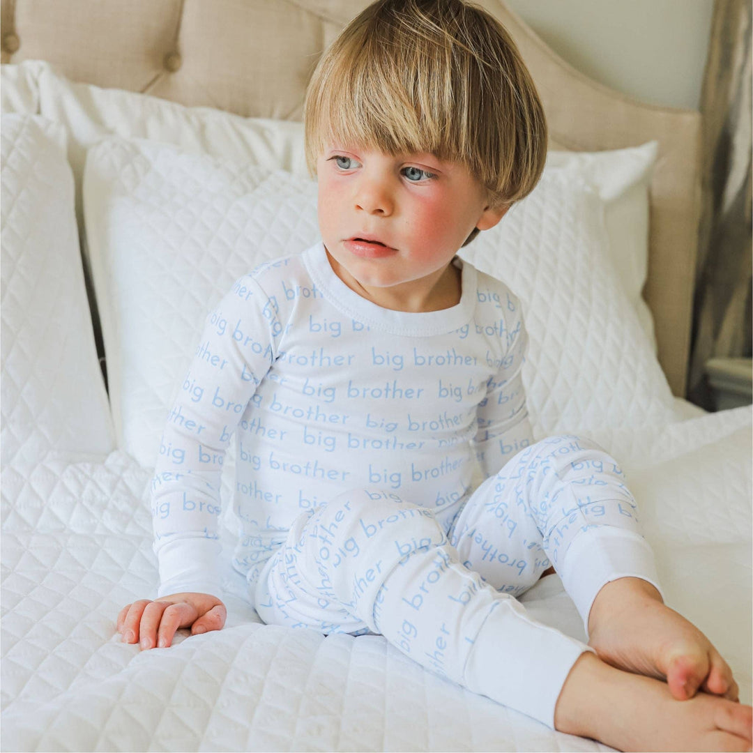 Magnolia Baby - Big Brother Print Long Pajamas: 18/24M