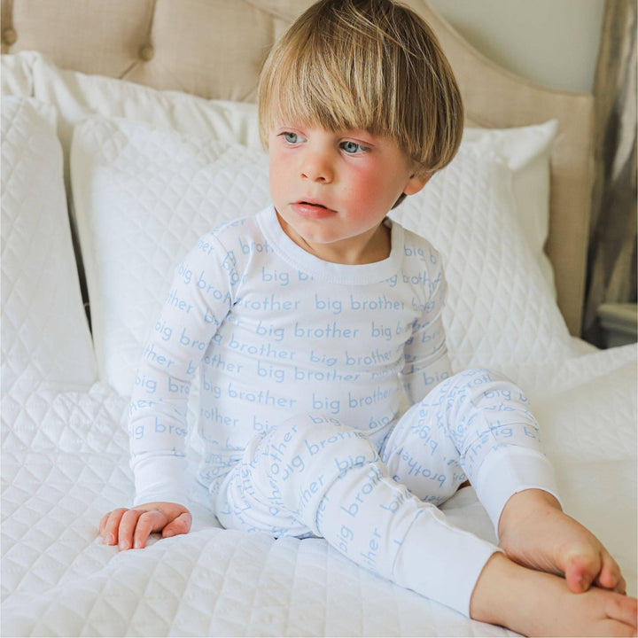 Magnolia Baby - Big Brother Print Long Pajamas: 18/24M