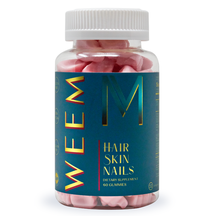 WEEM - Hair, Skin & Nails Gummies – Grow Thicker, Fuller Hair: 1 Month Supply