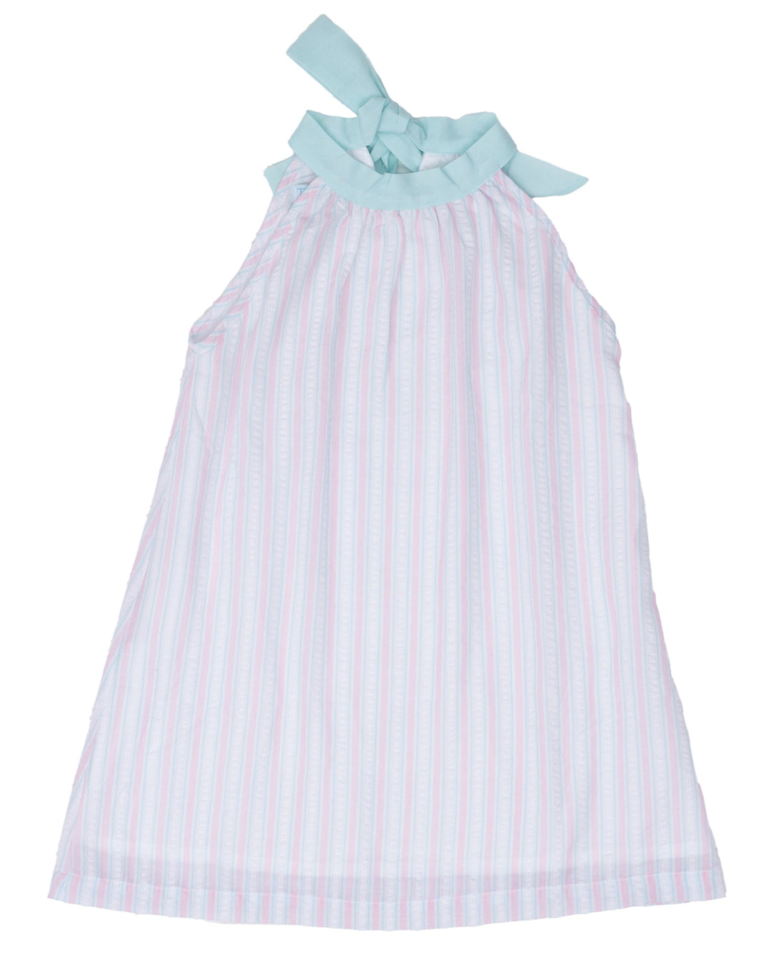 Jewel Pink & Aqua Stripe Dress