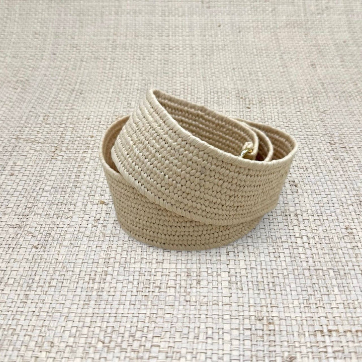 Garland - Light Raffia Interchangeable Stretch Belt Band: Light Raffia / S
