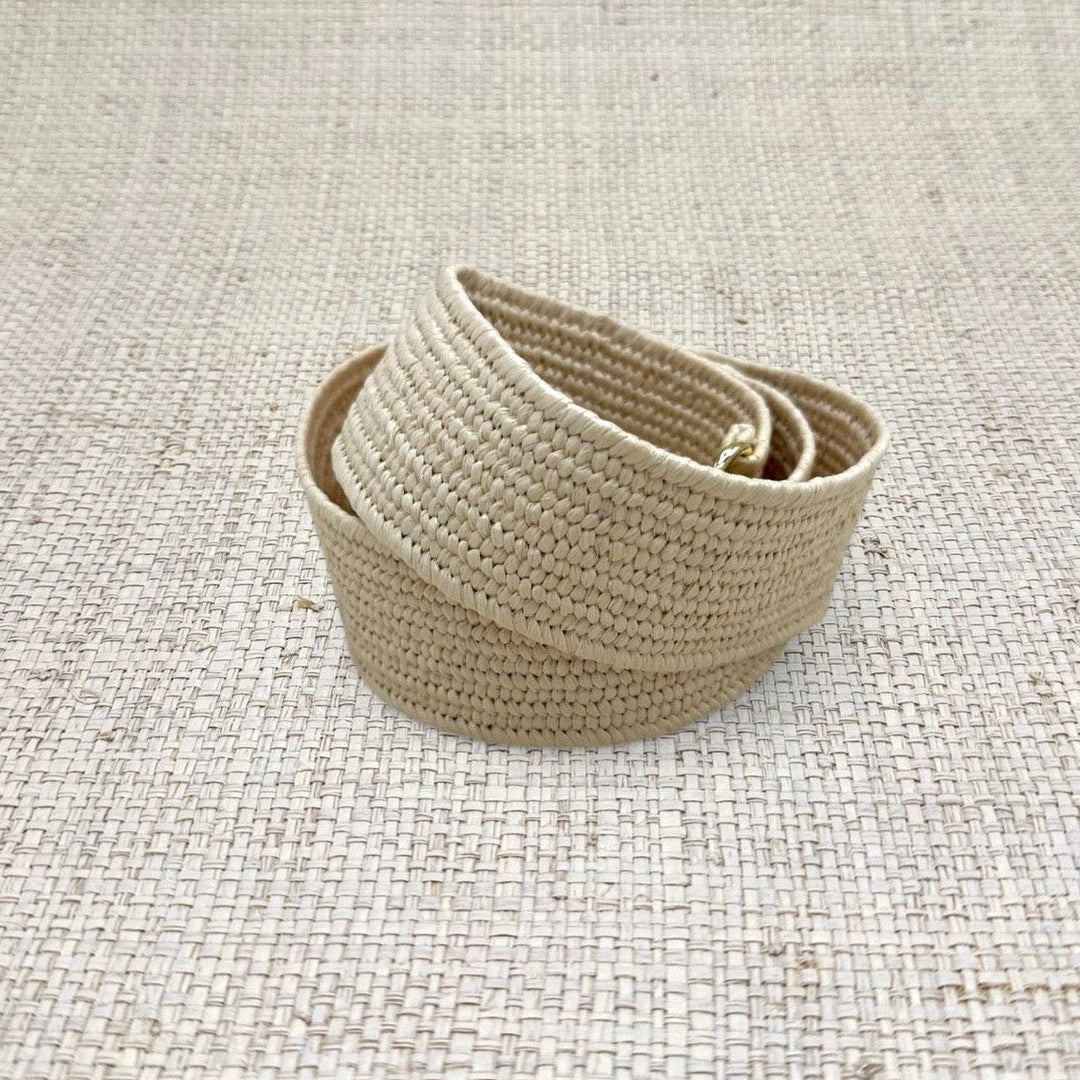 Garland - Light Raffia Interchangeable Stretch Belt Band: Light Raffia / XS