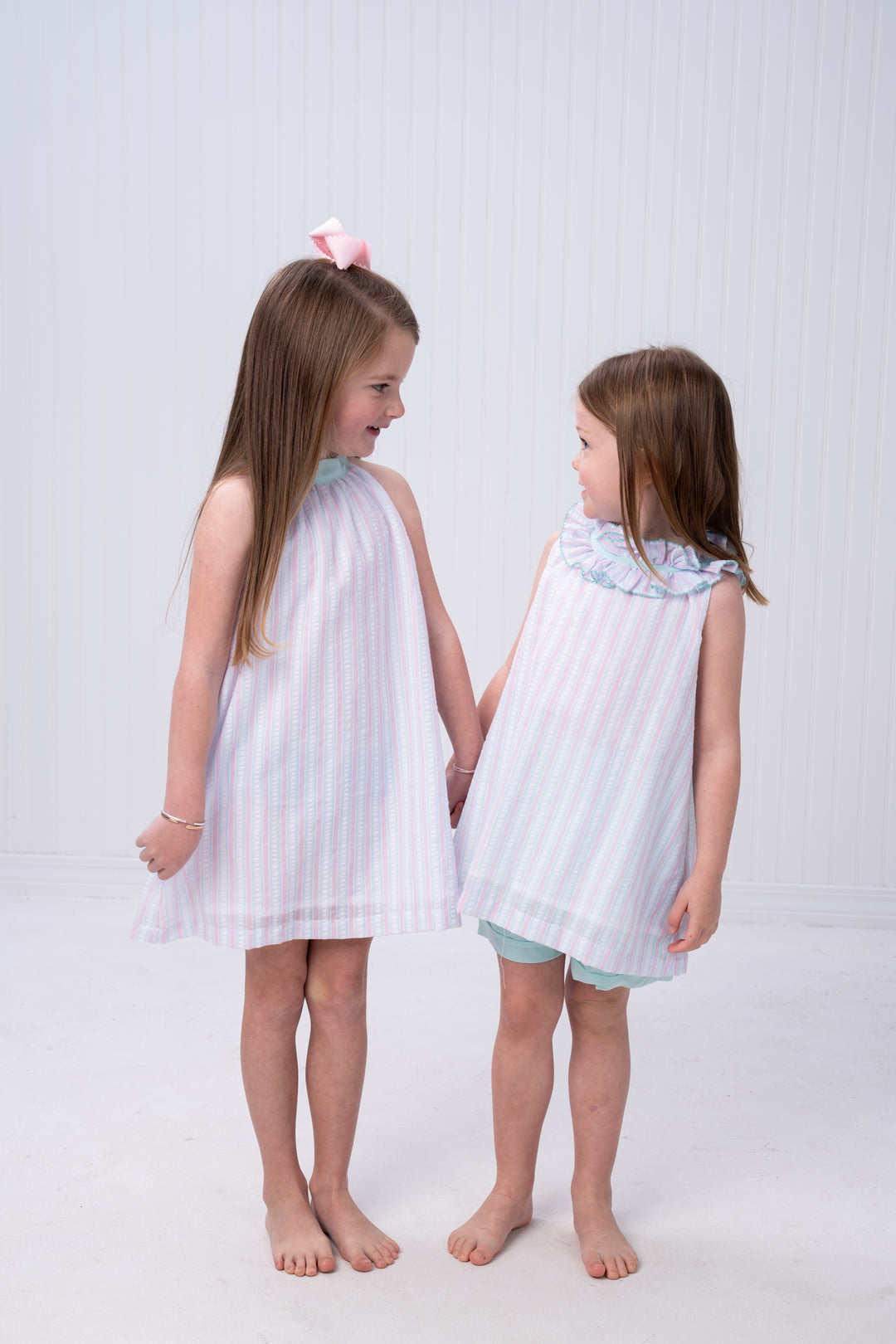 Jewel Pink & Aqua Stripe Dress