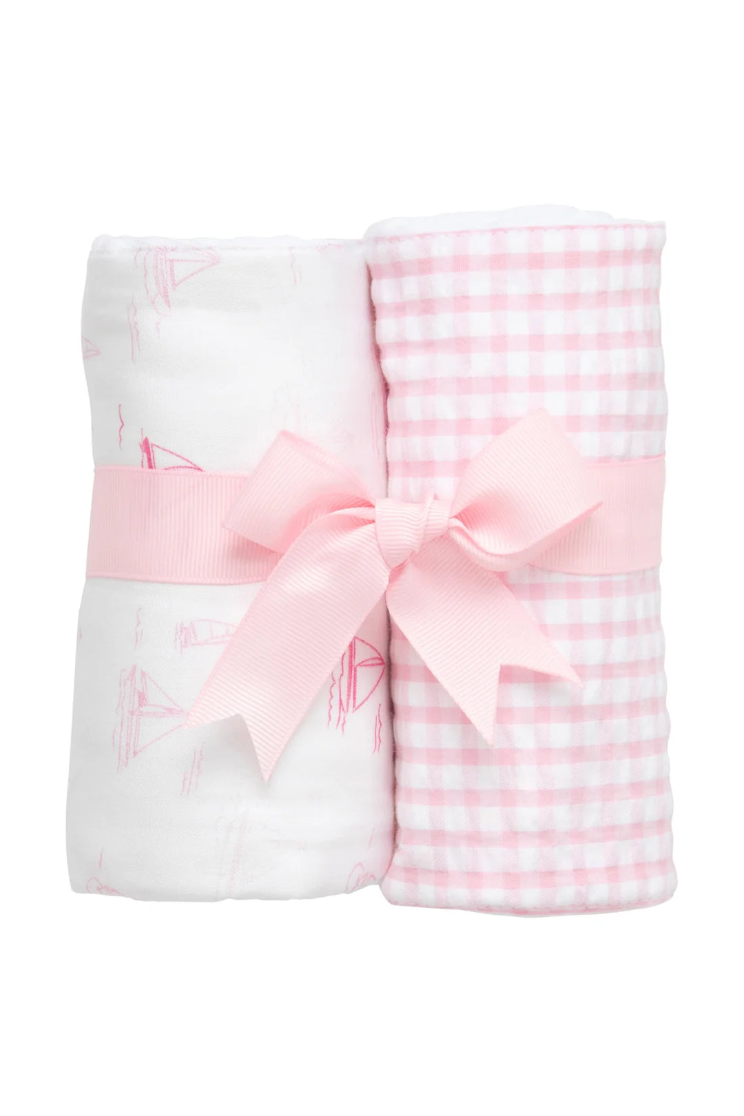 Burp Set - Pink Sailboat
