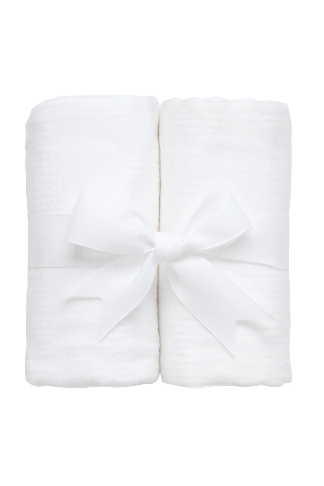 Burp Set - White Seersucker Stripe x2