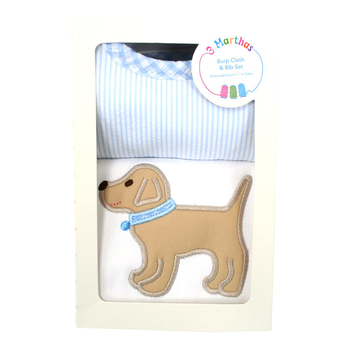 Lab Puppy Basic Bib & Burp Box Set