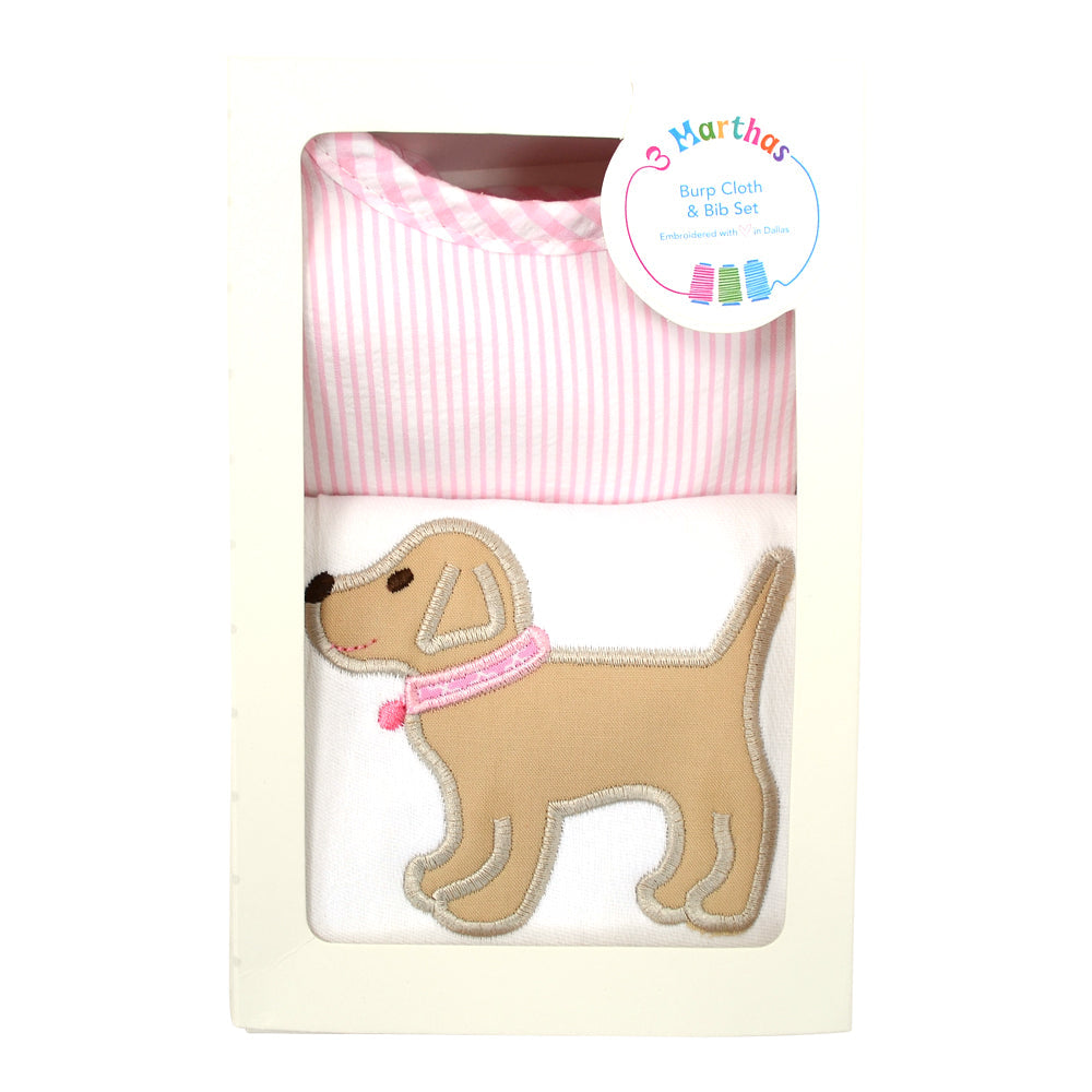 Lab Puppy Basic Bib & Burp Box Set