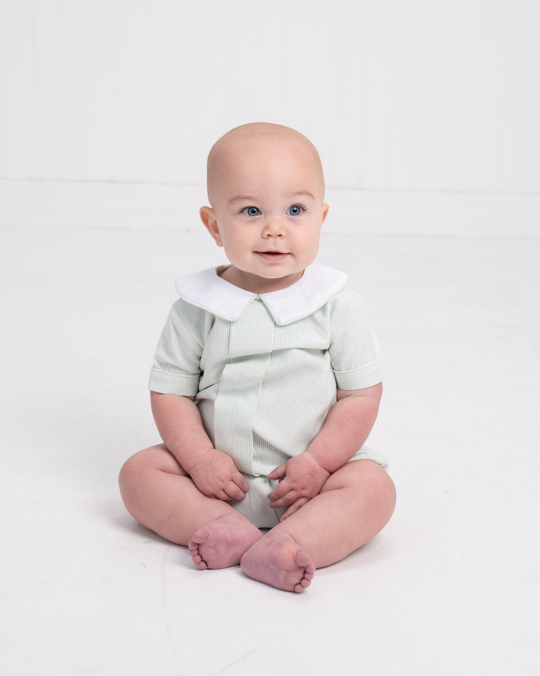 Brandon Green & White Stripe Bubble