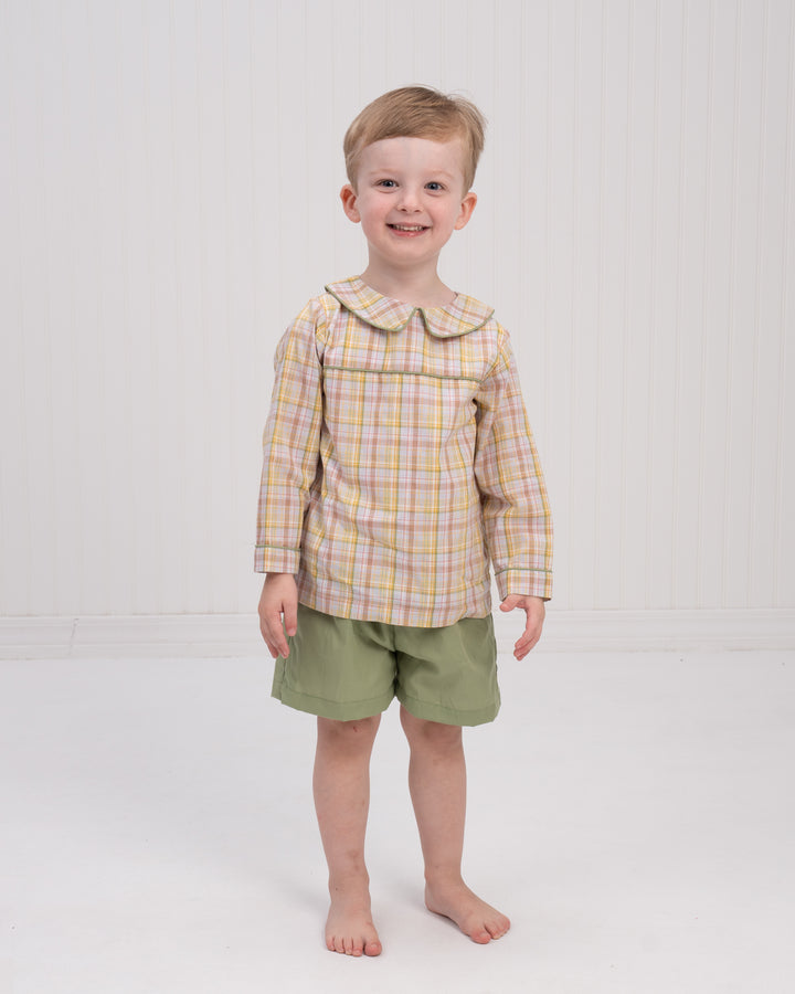 Benjamin Harvest Fields Plaid Short Set