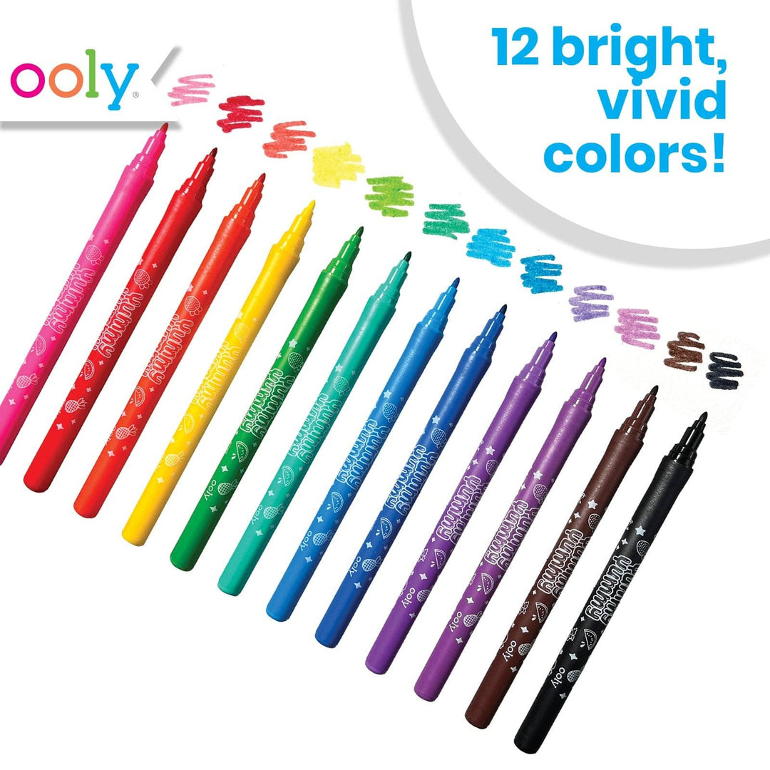 OOLY - Yummy Yummy Fruit Scented Markers - Set of 12