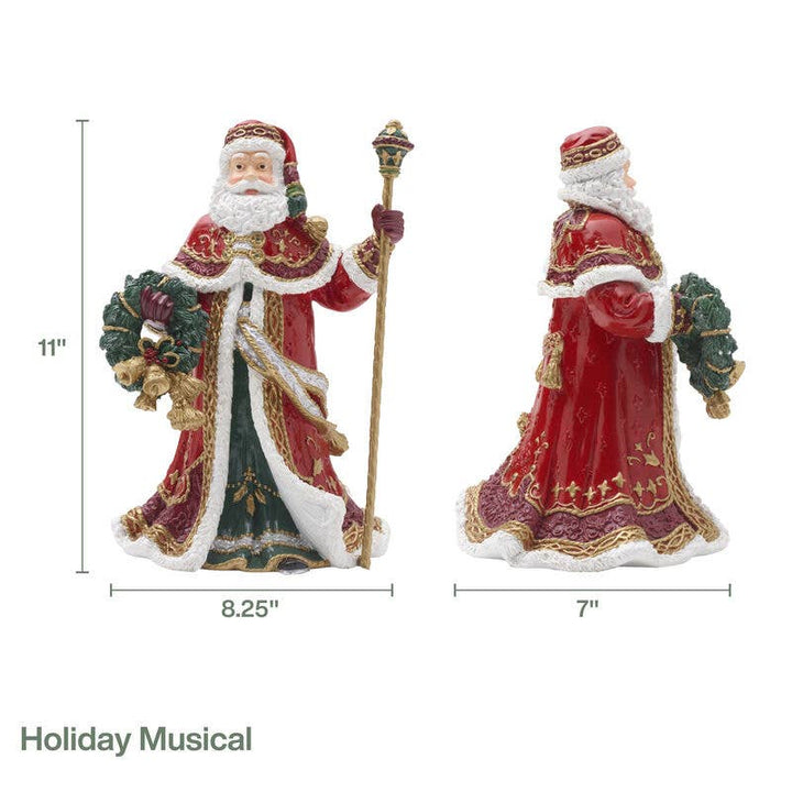 Fitz and Floyd® Mikasa® Pfaltzgraff® - Fitz & Floyd Noel Holiday Santa Musical Gift Box Pkg: RED / RESIN