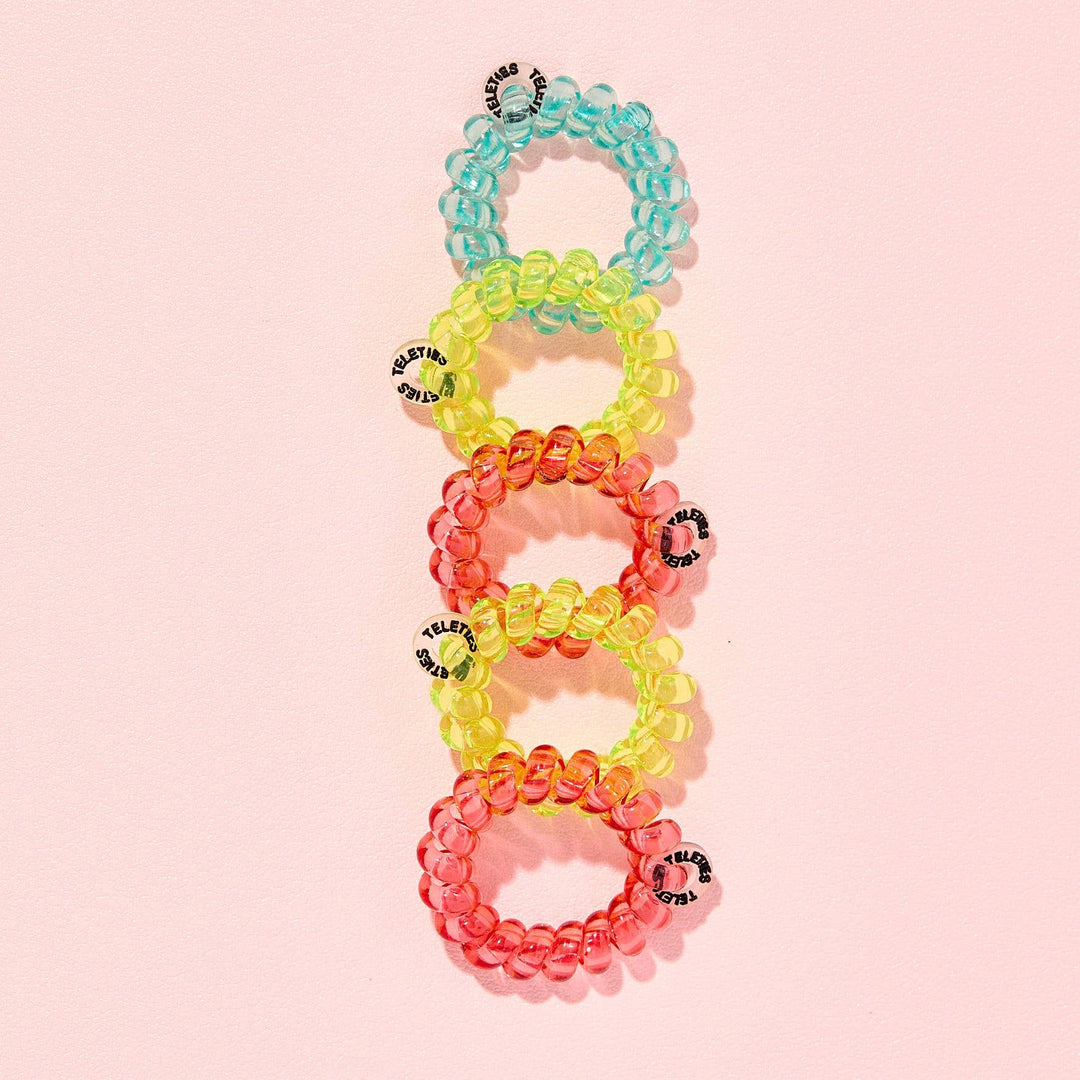 TELETIES - Spiral Hair Coils | Tiny | Summer Brights Hair Ties