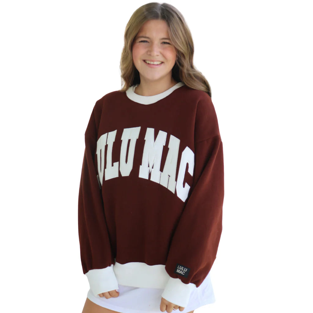 LM-SW-1002 Color Block Brown/White - Stitch - Brown/White / X-Small