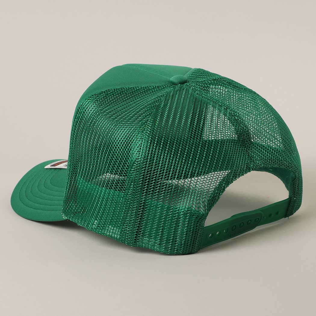 Fashion City - One Nation Under God Mesh Back Foam Trucker Hat: NEON PINK / One Size