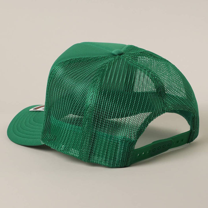 Fashion City - One Nation Under God Mesh Back Foam Trucker Hat: NEON PINK / One Size