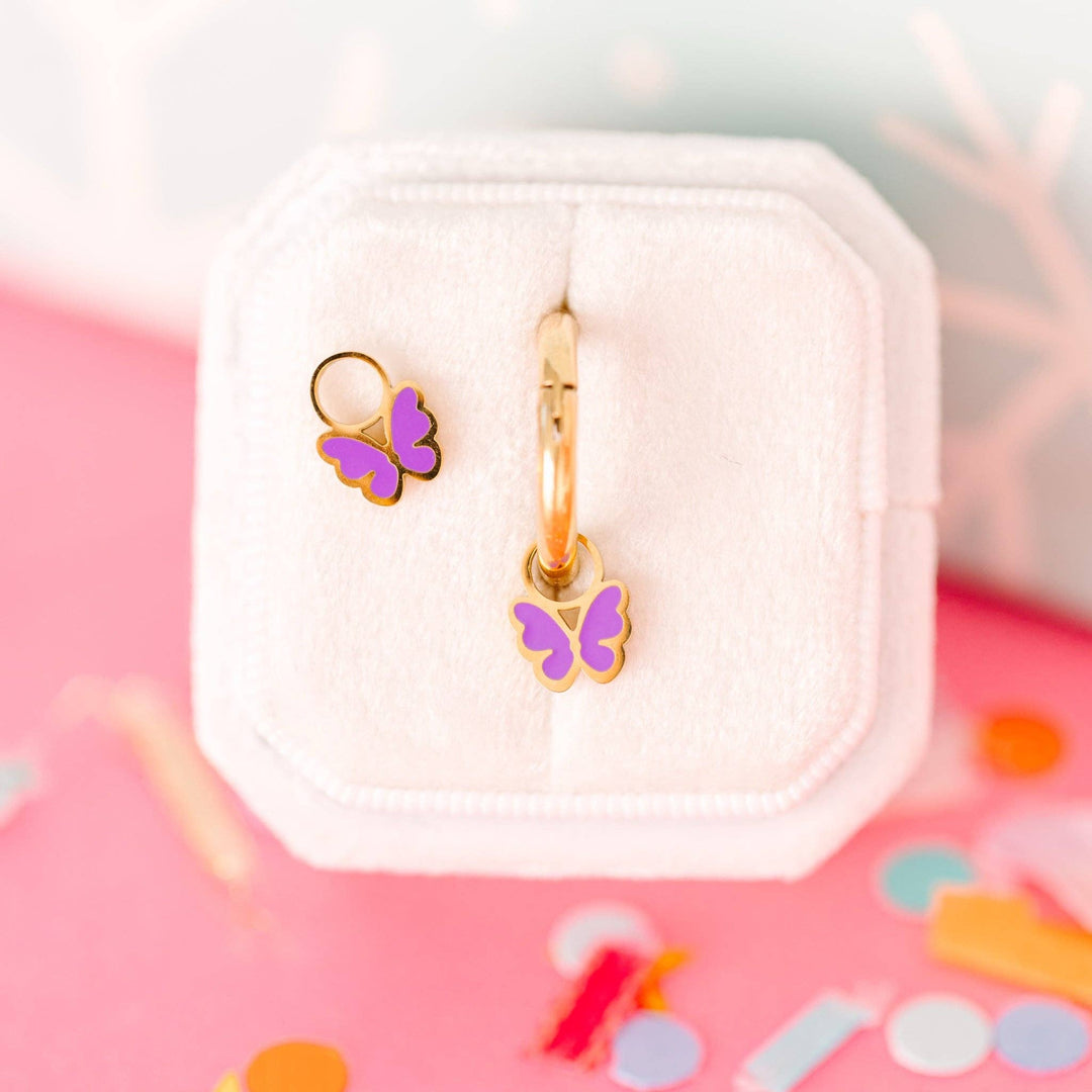 Pierced Co - Purple Butterfly Charms