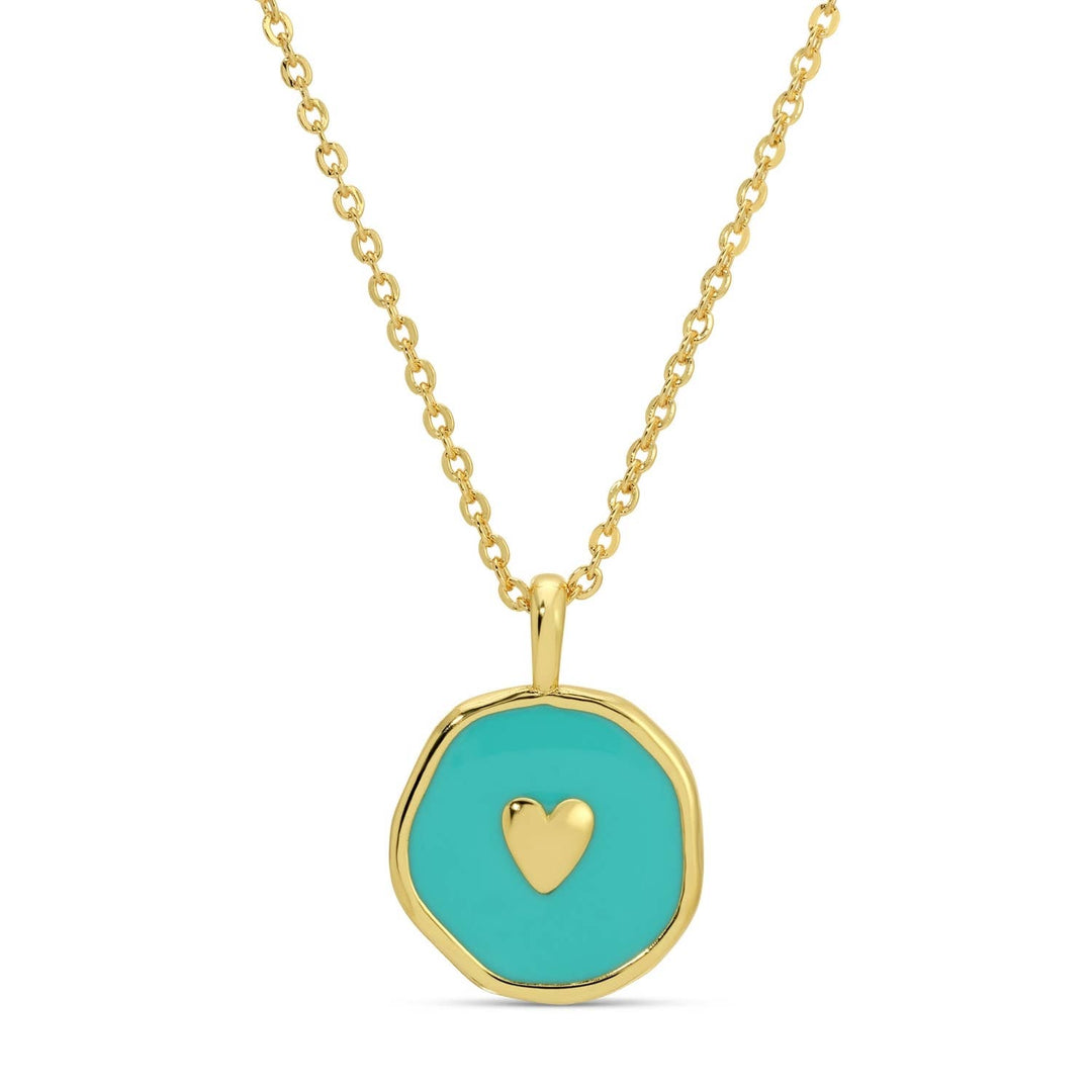 Splendid Iris - Tiny Heart Necklace: White