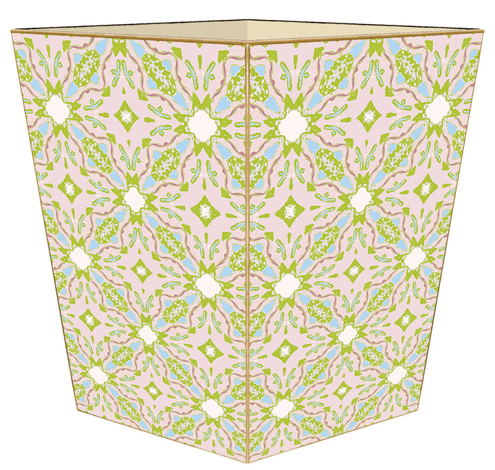 Marye-Kelley - WB7831-Lagos Blush by Laura Park Wastepaper Basket: Scalloped Top