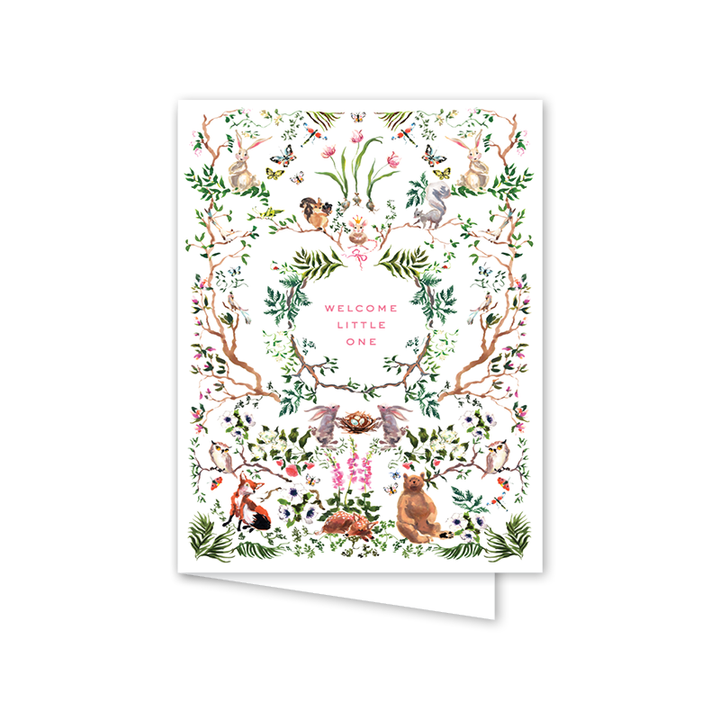 Dogwood Hill - Woodland Baby Pink: Single Card