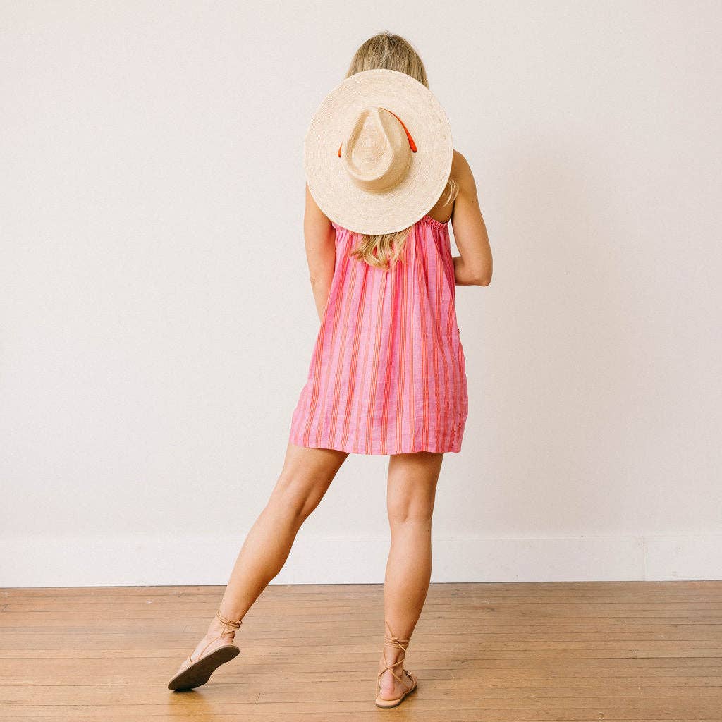 Sunshine Tienda - Orchid Pinstripe Grotto Dress: XS