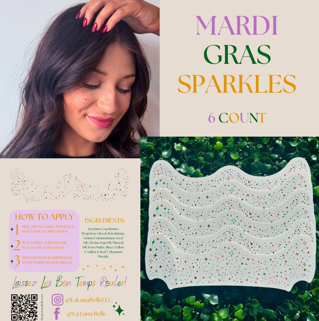 La Luna Belle LLC - Mardi Gras Face Sparkles | Face Freckles | Face Sparkles